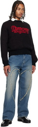 Carne Bollente Black & Red Fuzzy Love Sweater