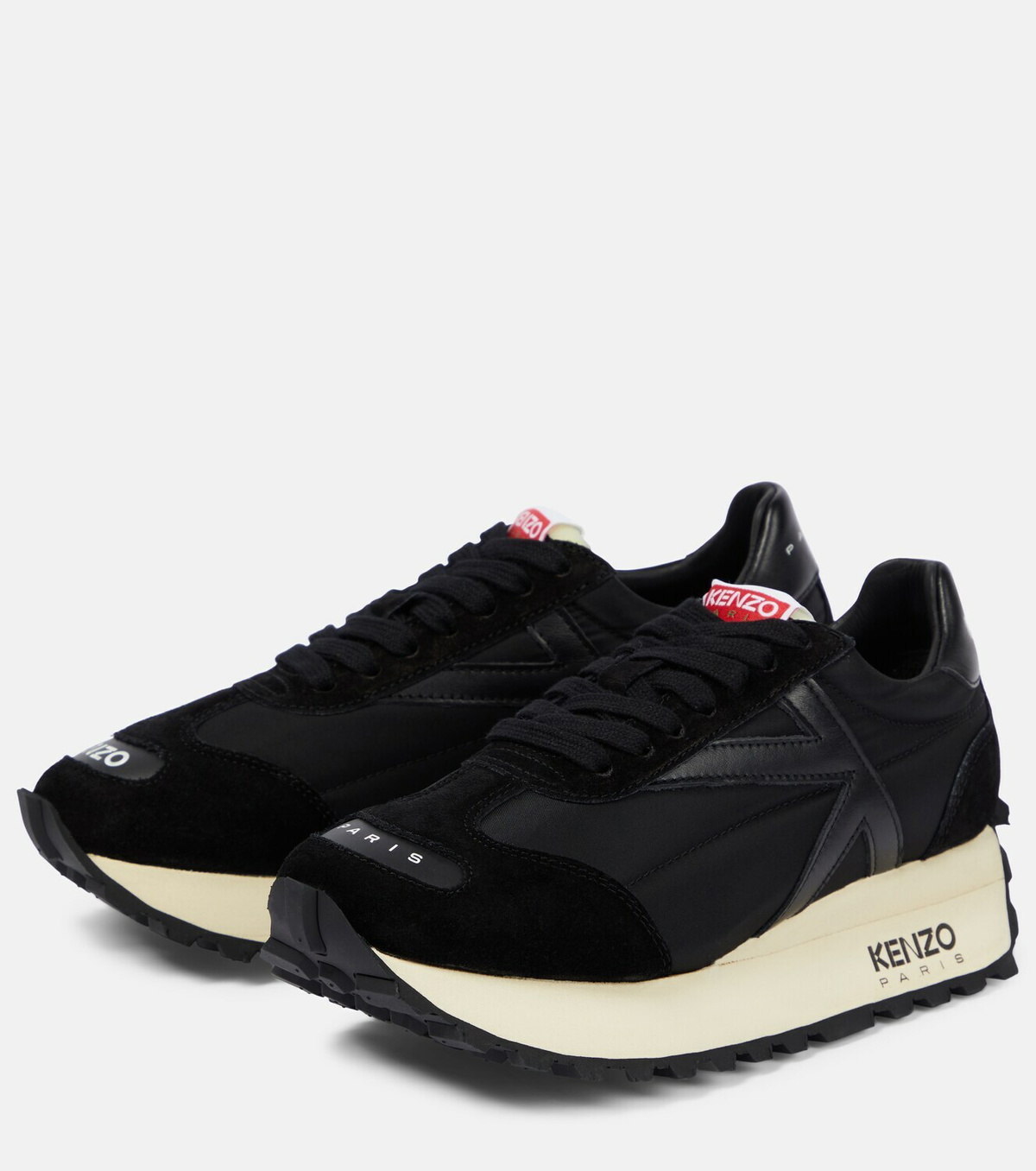 Kenzo - Leather-trimmed sneakers Kenzo