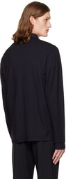 Theory Black Ryder Long Sleeve Polo