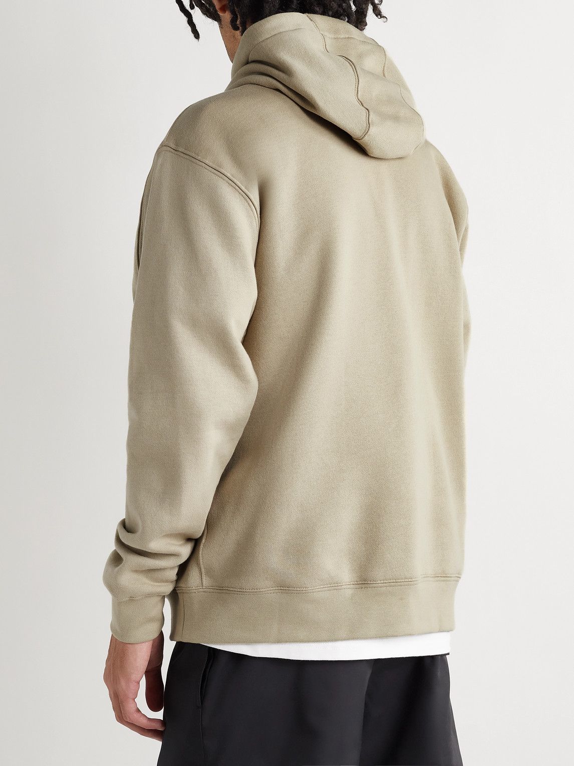 Neutral Collection Nike - Sportswear Club Logo-Embroidered Cotton-Blend Jersey Hoodie ...