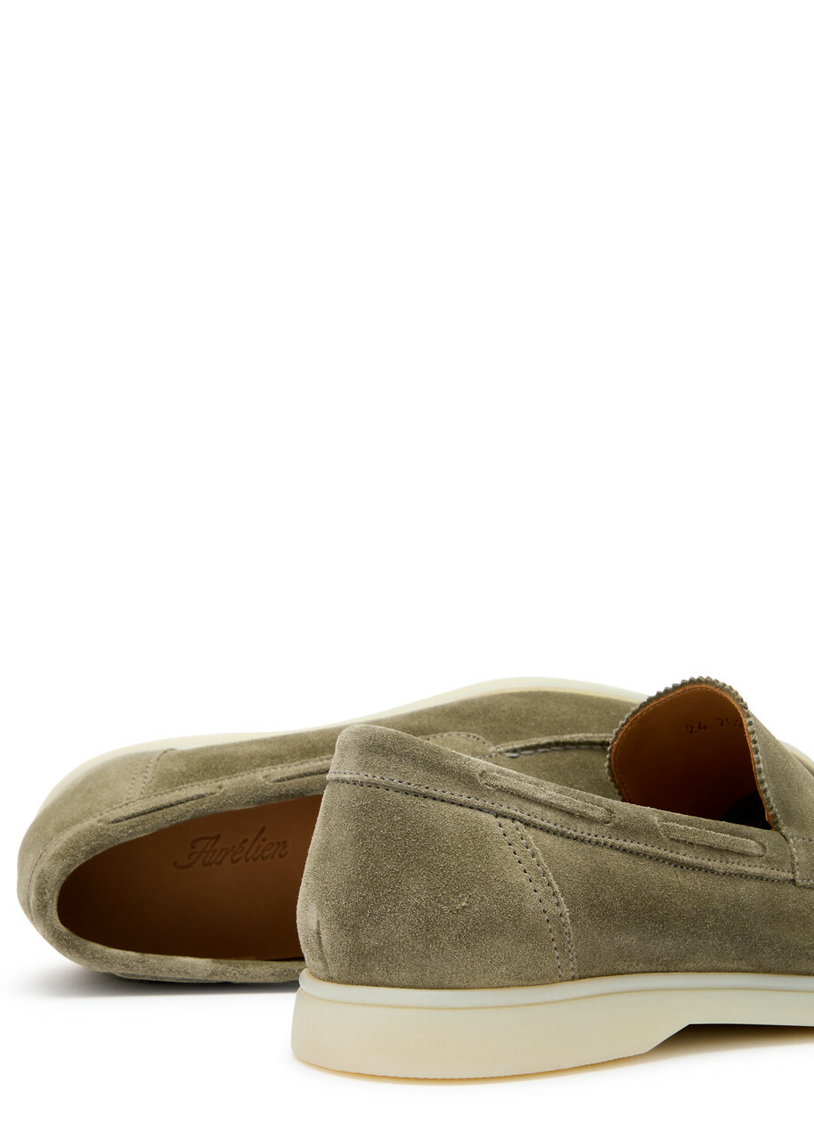 Aurélien Yacht Suede Loafers Green