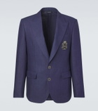 Dolce&Gabbana Logo single-breasted linen blazer
