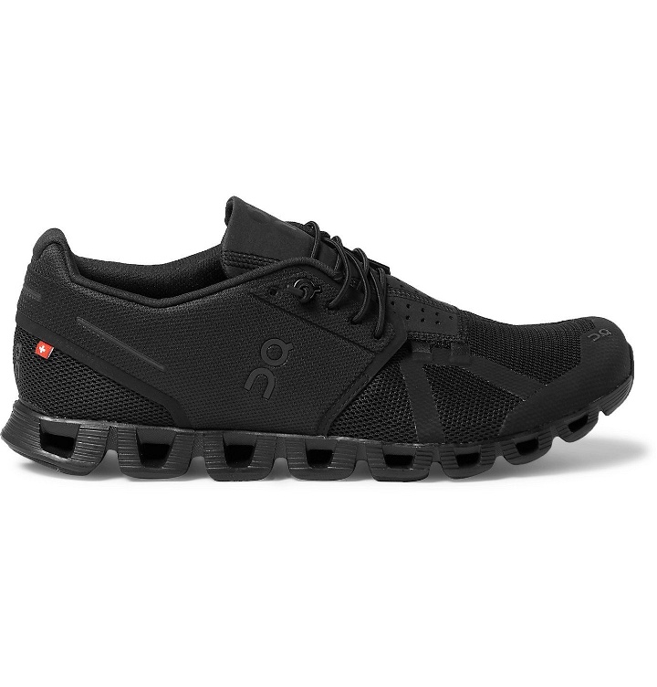 Photo: On - Cloud Rubber-Trimmed Mesh Running Sneakers - Black