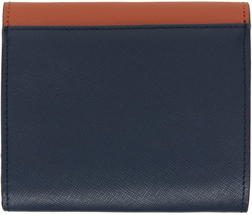 【MARNI】SAFFIANO WALLET Black saffiano leather tri-fold wallet | Marni