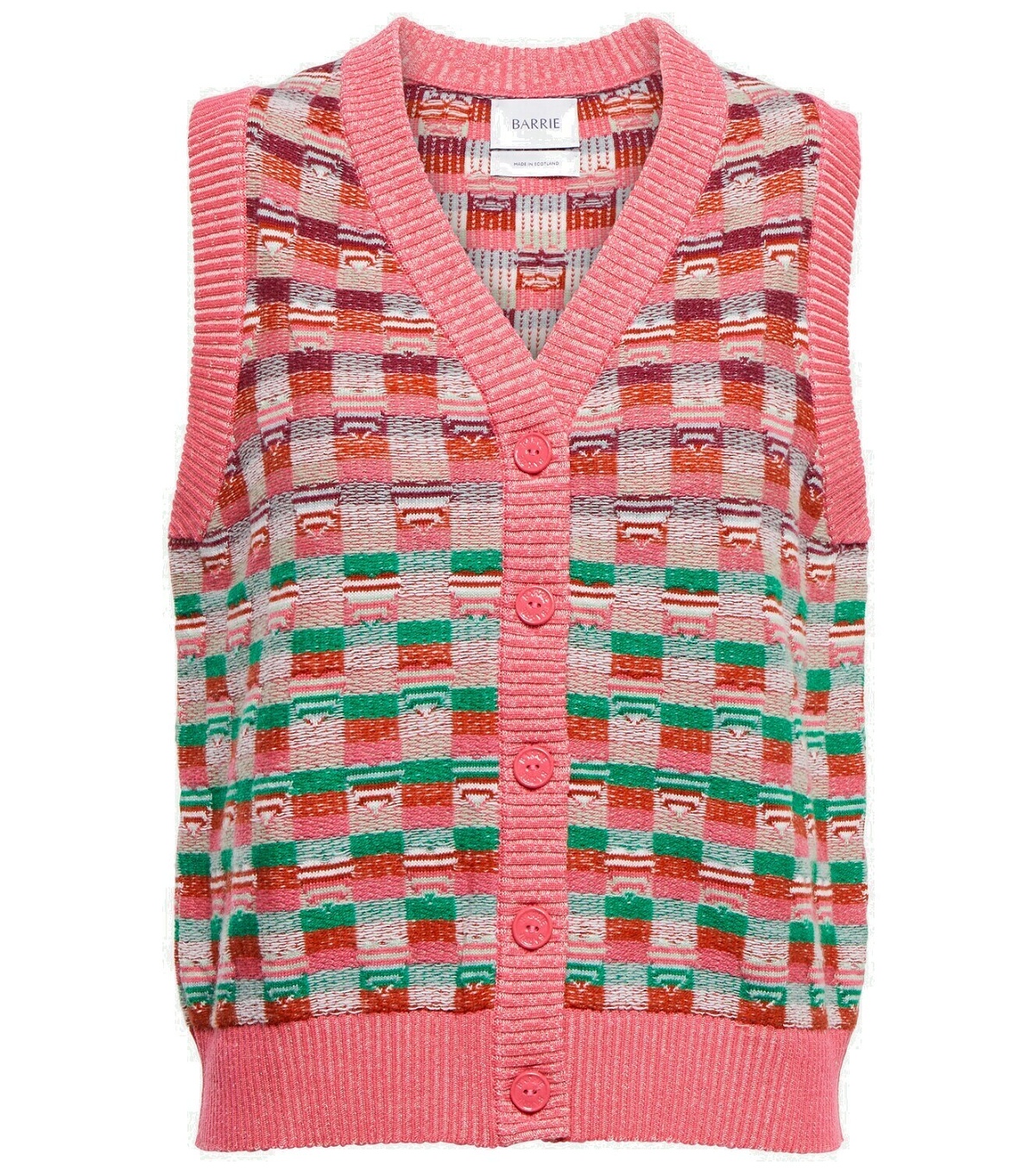Photo: Barrie Jacquard cashmere and wool sweater vest