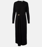 Vince Draped wool-blend midi dress