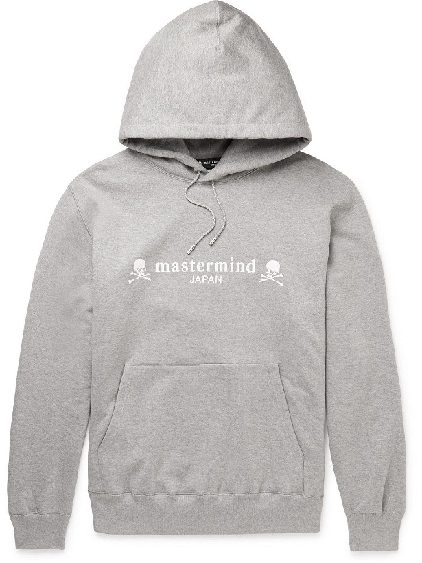 Photo: Mastermind World - Logo-Print Cotton-Jersey Hoodie - Gray