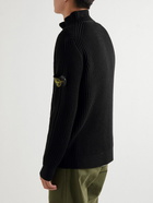 Stone Island - Ribbed Wool Cardigan - Black