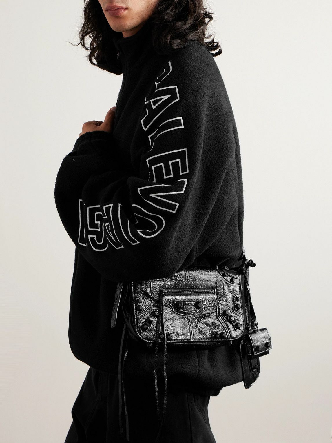 Balenciaga - Le Cagole Croc-Effect Leather Messenger Bag Balenciaga