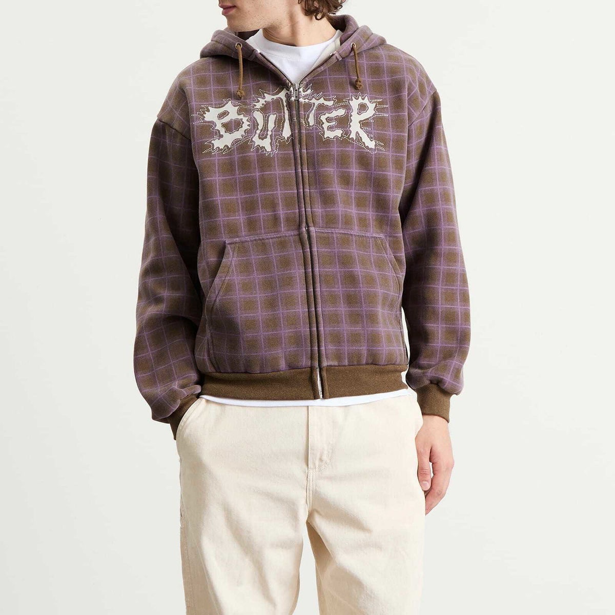 Butter Goods Men's Eruption Zip Hoodie in Plaid