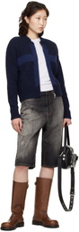 Acne Studios Black Loose Fit Denim Shorts