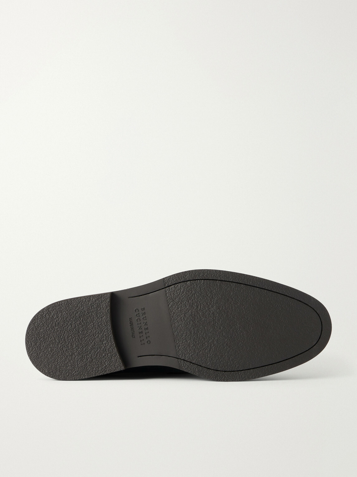 Brunello Cucinelli - Flex Suede Penny Loafers - Black