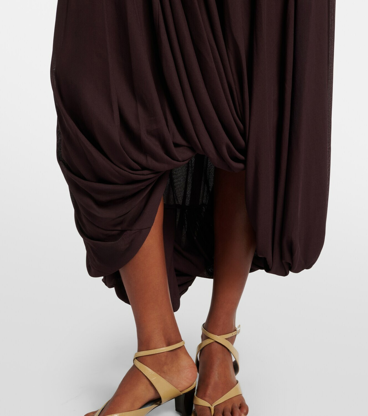 Proenza Schouler Gabri draped one-shoulder jersey midi dress