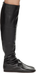 LEMAIRE Black Knee Top Glove Flat Boots