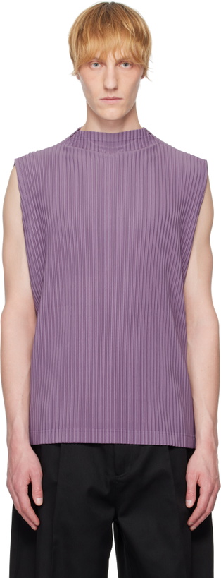 Photo: HOMME PLISSÉ ISSEY MIYAKE Purple Monthly Color April Tank Top