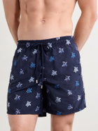 Vilebrequin - Mistral Embroidered Straight-Leg Swim Shorts - Blue