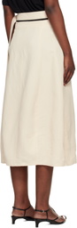 Studio Nicholson Beige Orcha Midi Skirt