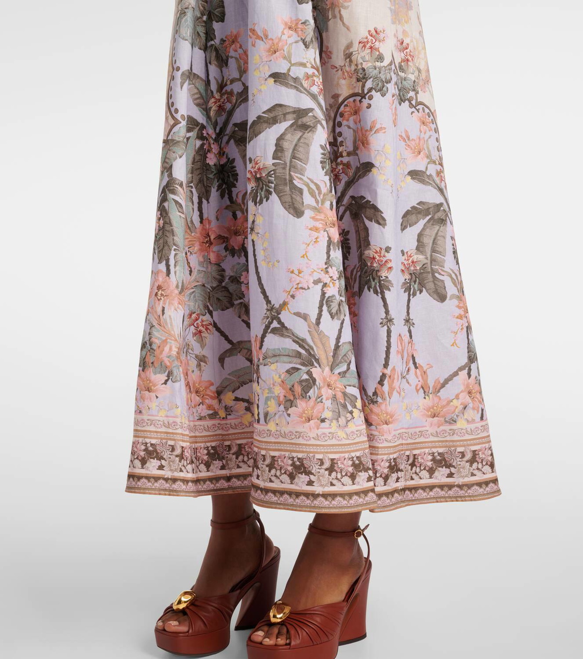 Zimmermann Wylie floral linen midi dress Zimmermann