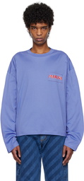 Marni Blue Logo Patch Long Sleeve T-shirt
