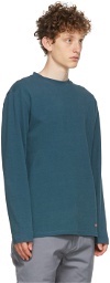 Affix Blue Heavy Jersey Micro Logo Long Sleeve T-Shirt