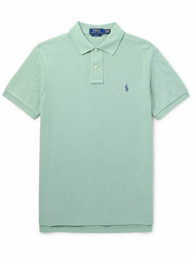 Photo: Polo Ralph Lauren - Logo-Embroidered Cotton-Piqué Polo Shirt - Green