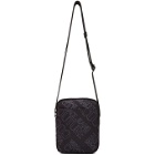 Versace Jeans Couture Black All Over Logo Messenger Bag