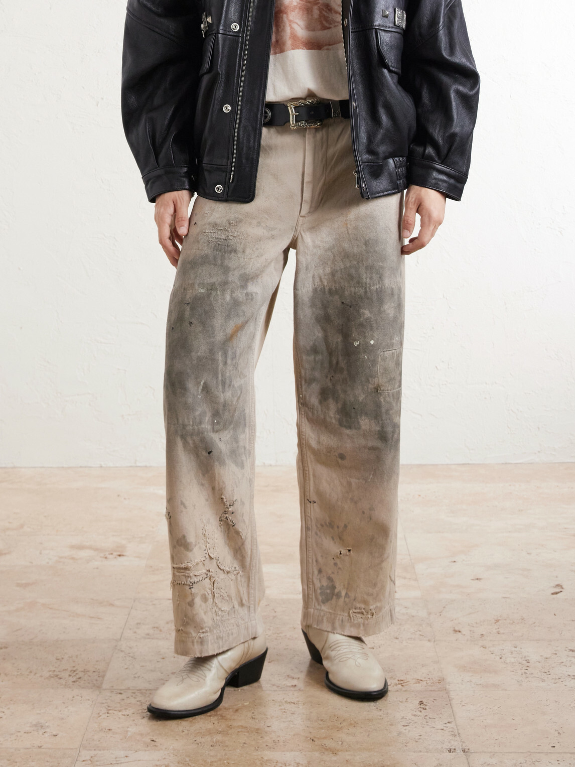 Enfants Riches Déprimés - Kansas Embroidered Leather Chelsea Boots - Neutrals