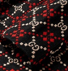 Gucci - Double-Breasted Logo-Jacquard Wool Coat - Men - Black