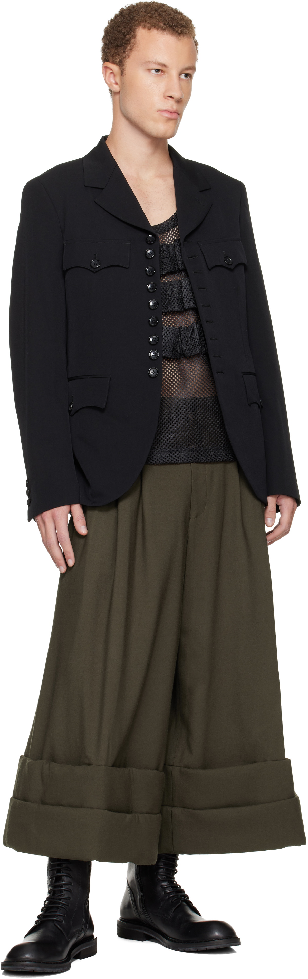 Comme des Garçons Homme Plus Black Wool Gabardine Blazer