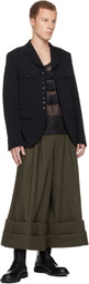 Comme des Garçons Homme Plus Black Wool Gabardine Blazer