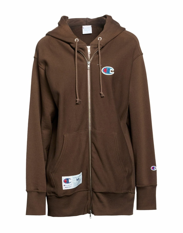 Photo: Champion Reverse Weave Womens Sweatshirt in Brown
