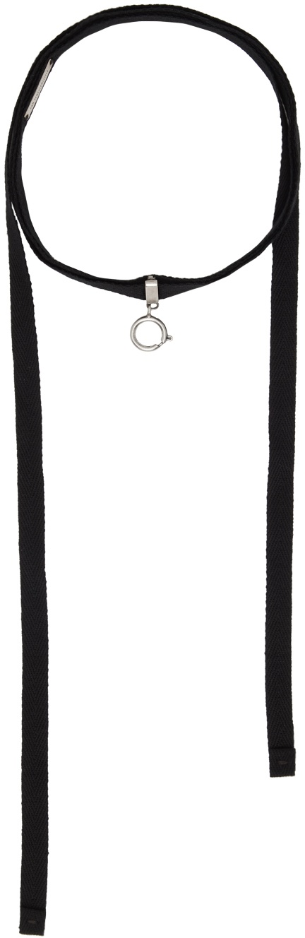 Ann Demeulemeester Black Mini Scarf Necklace