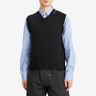 Marni Men's Distressed Knit Vest in Black