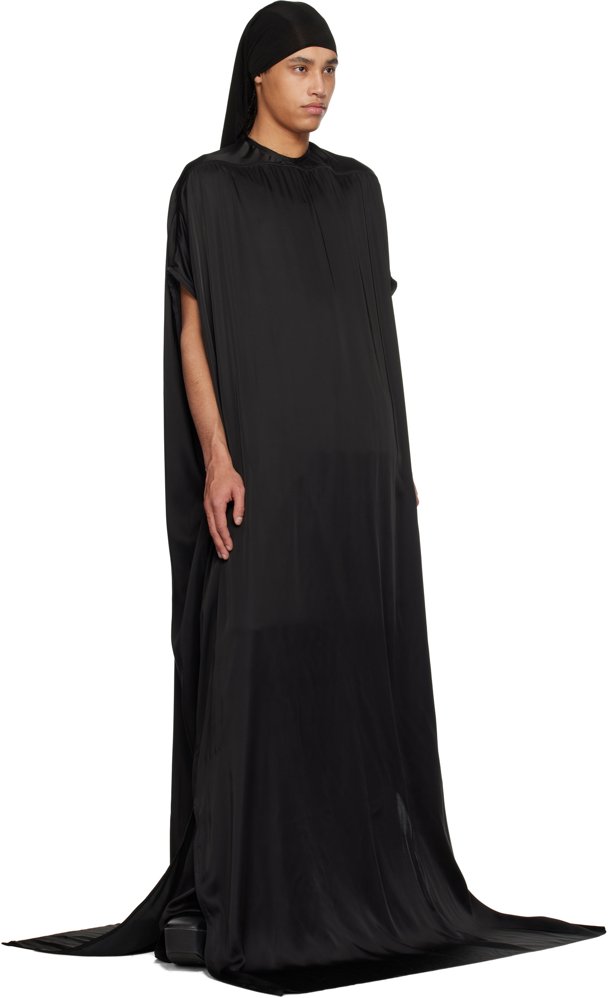 fitted lace wedding dress Women's Hollywood Wrap Gathering Maxi Dress Customize Black Mean Blvd main image 0