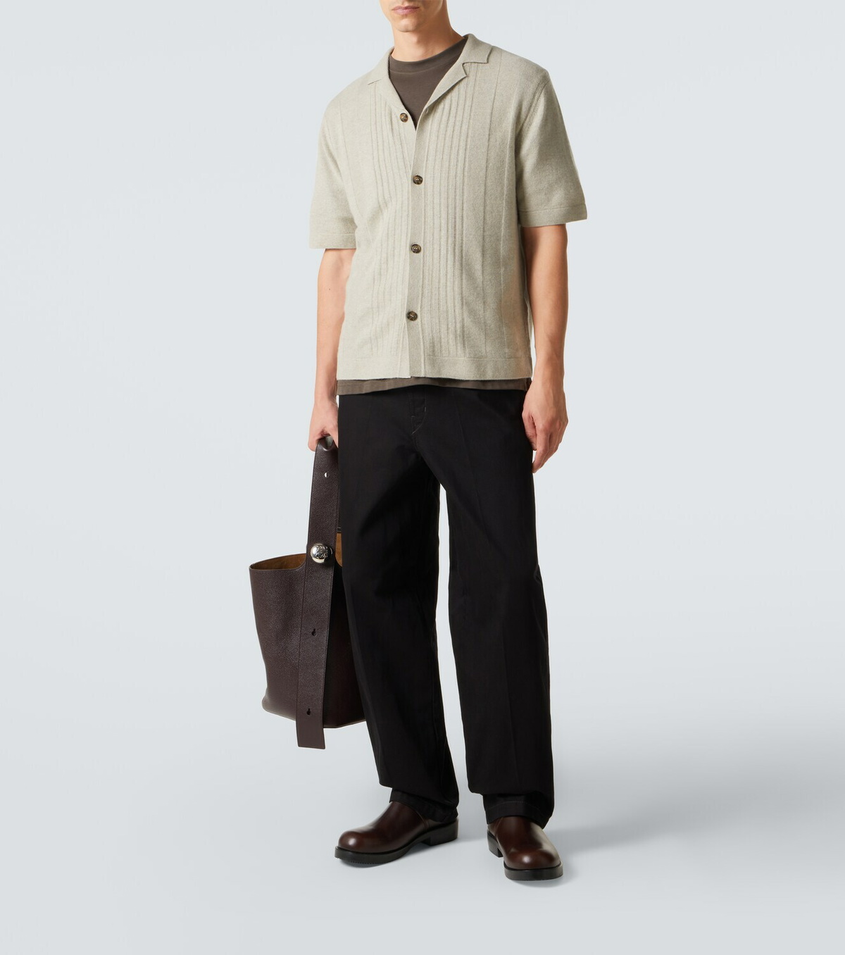 Le Kasha Gerone knitted cashmere polo shirt