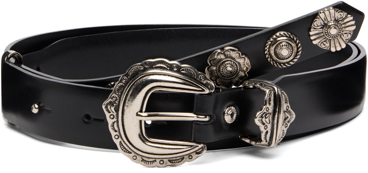 Photo: Toga Pulla Black Leather Motif Belt