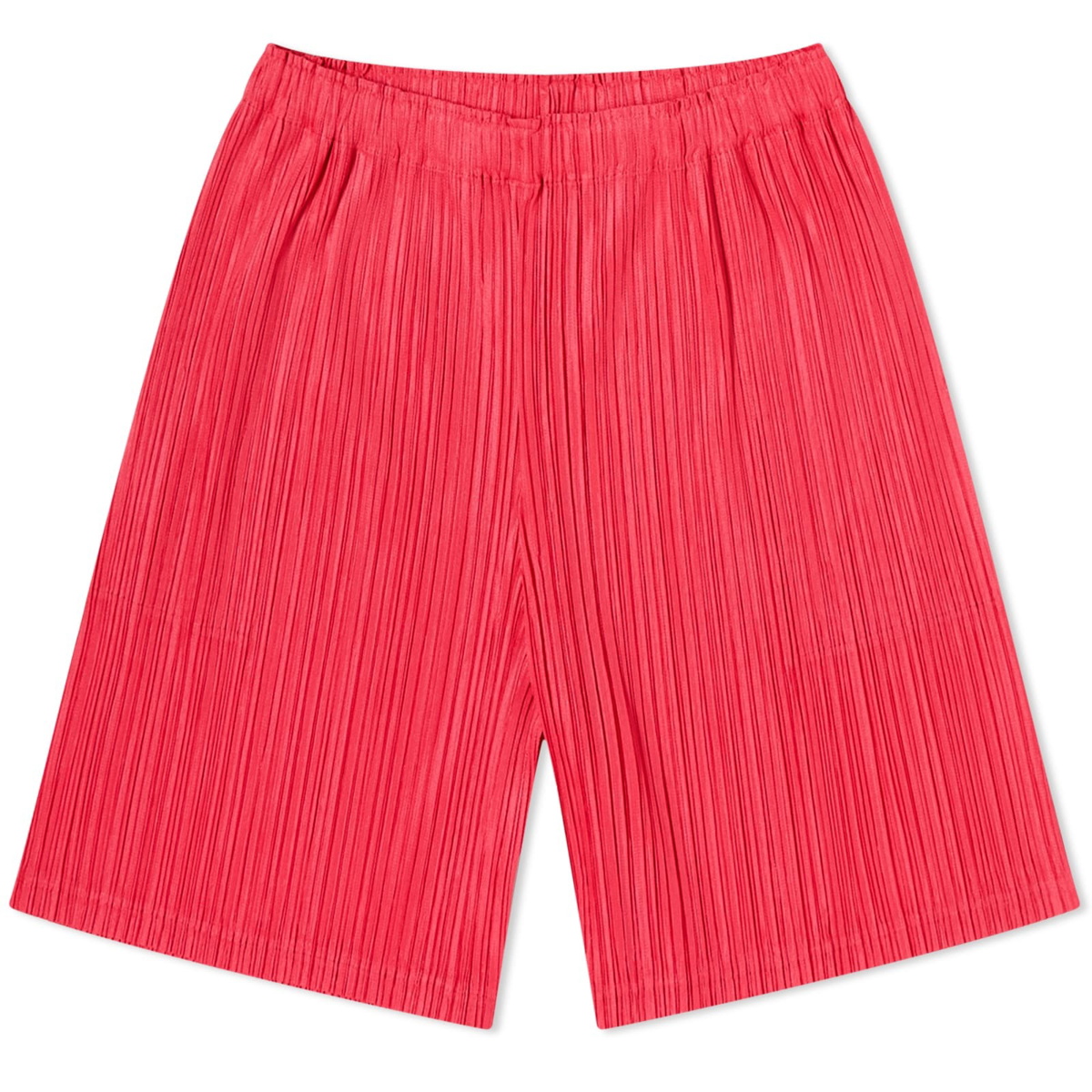 Photo: Pleats Please Issey Miyake Women's Pleats Shorts in Red