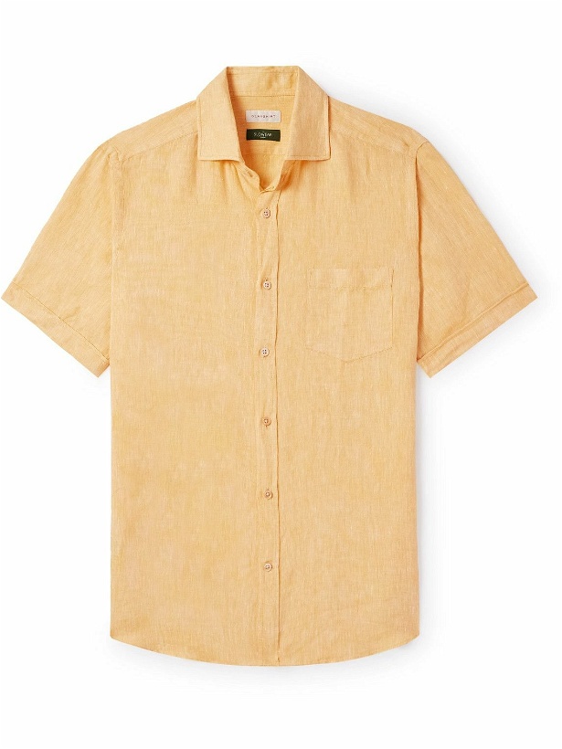 Photo: Incotex - Slim-Fit Linen Shirt - Yellow