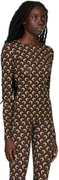 Marine Serre Brown Second Skin Moon Top