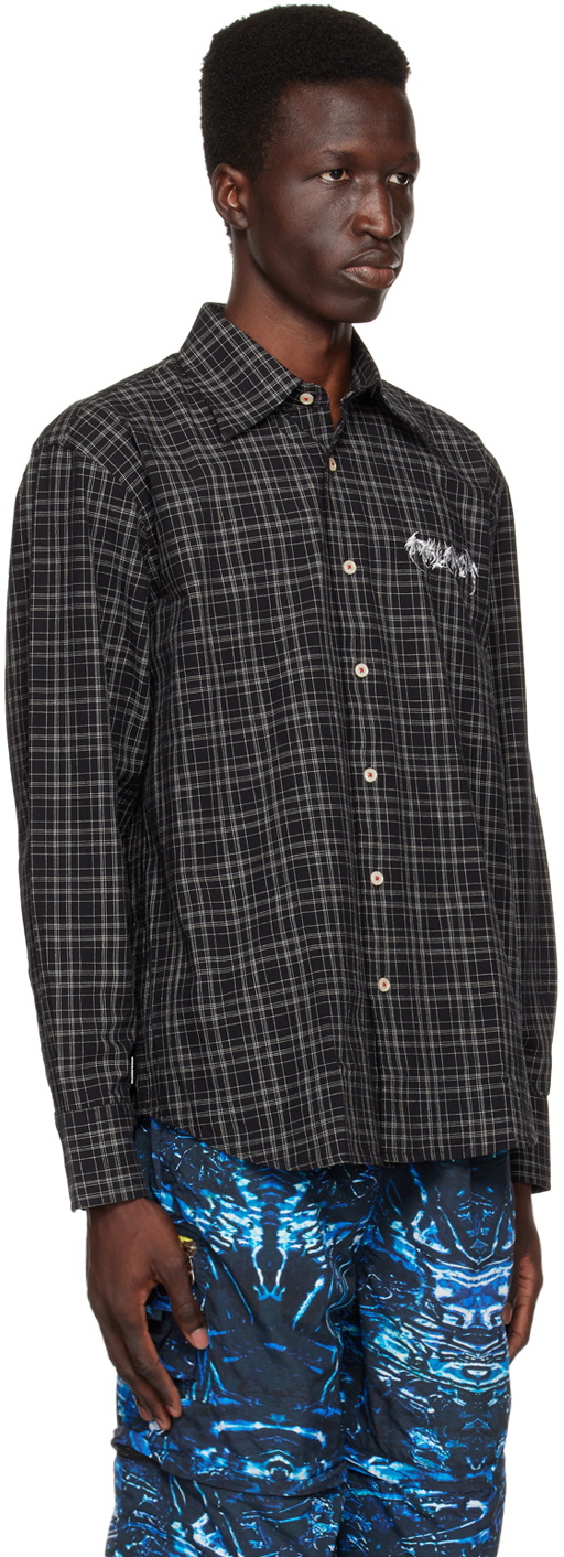 PALMER Black Embroidered Shirt