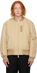 Burberry Beige Insulated Bomber Jacket
