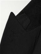Alexander McQueen - Silk-Satin Trimmed Wool-Twill Blazer - Black