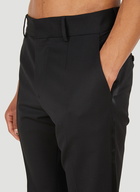 Satin Trimmed Tuxedo Suit Pants in Black