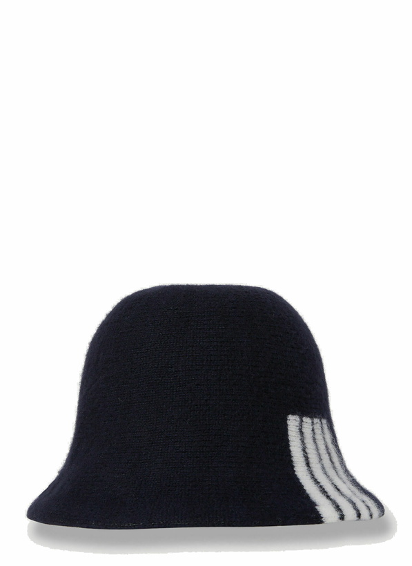 Photo: Thom Browne - 4 Bar Stripe Bucket Hat in Blue