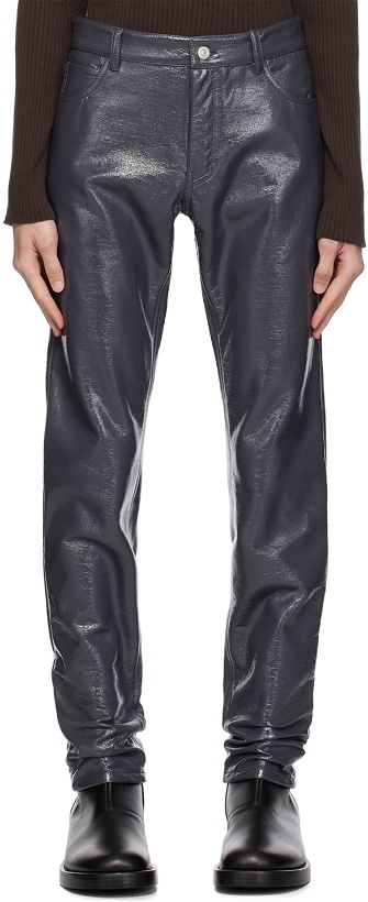 Photo: Courrèges Gray Crinkled Trousers