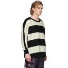 Needles White and Black Stripe Mohair Big Sweater