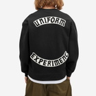 Uniform Experiment Men's Chenille Back Logo Sweatshirt in Black