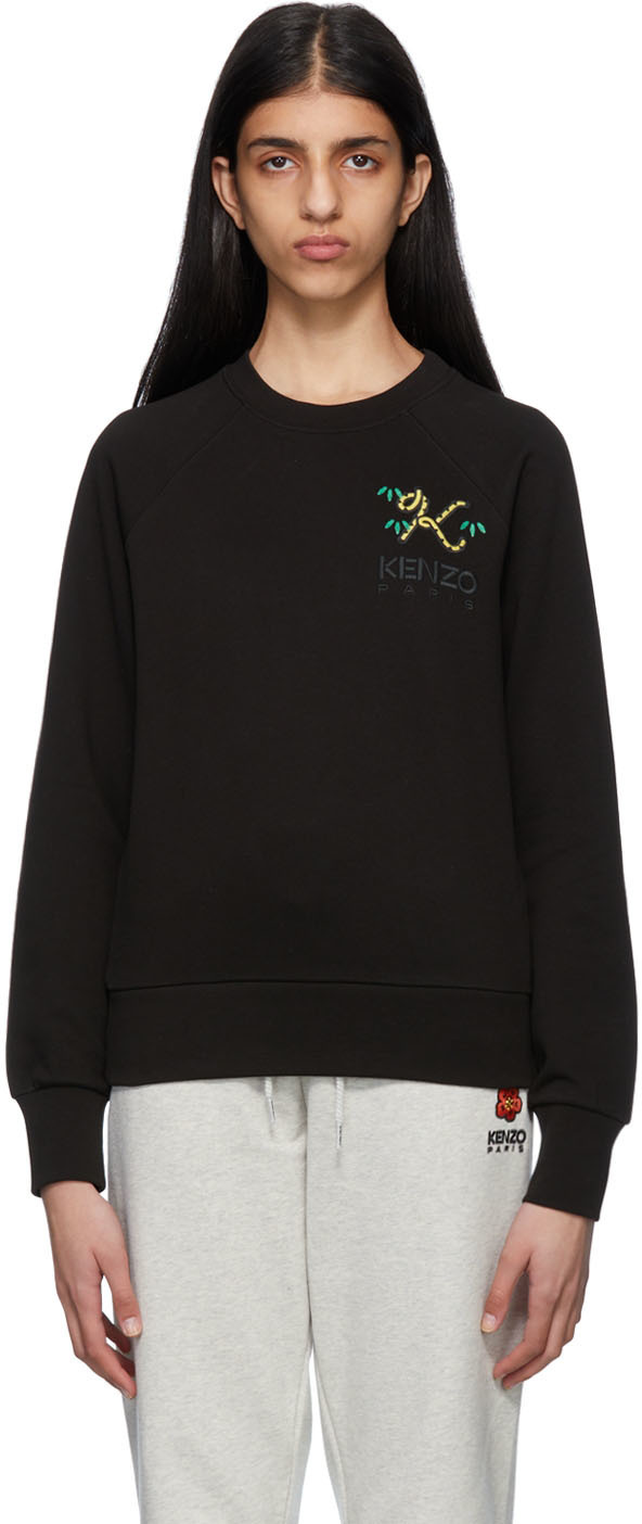 KENZO 'TIGER TAIL K' REGULAR SWEAT “Blac