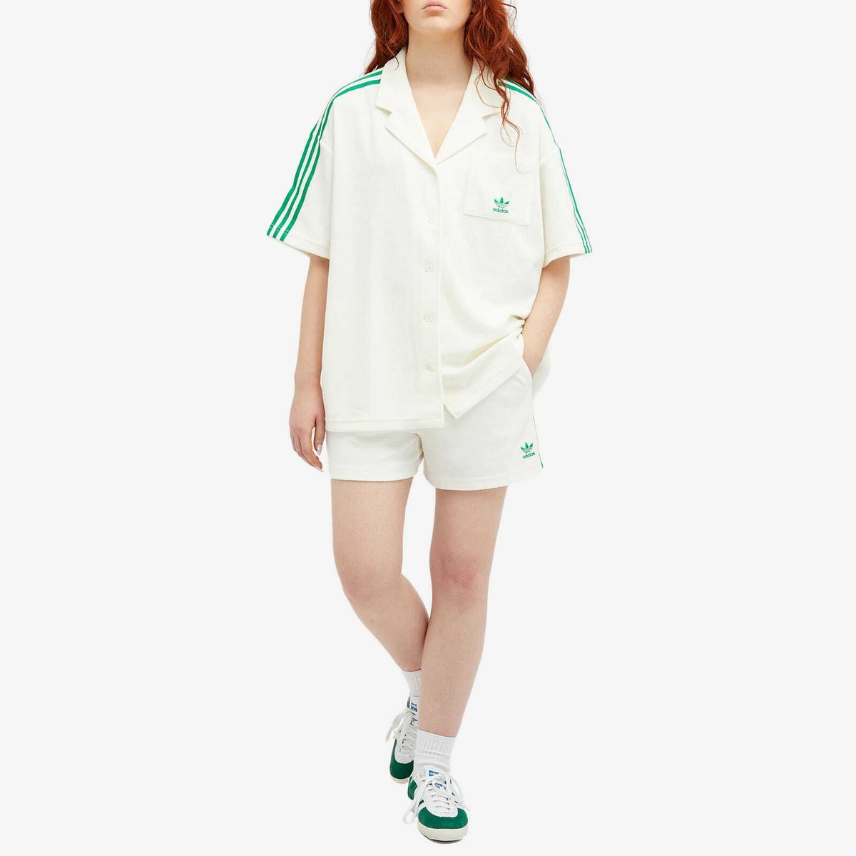 white adidas tops womens