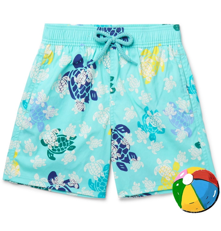 Photo: Vilebrequin - Boys Ages 10 - 12 Jim Glow-in-the-Dark Printed Swim Shorts - Blue